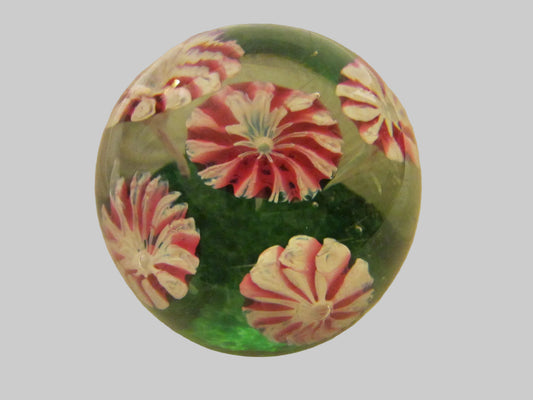 Murano Paperweight Encased Milk Glass Peppermints - Designer Unique Finds 
 - 1