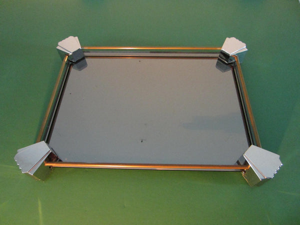 Mid Century Mirror Tray Geometric Design