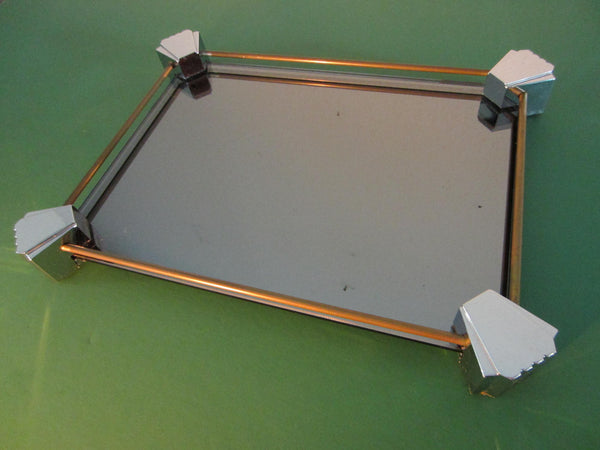 Mid Century Mirror Tray Geometric Design