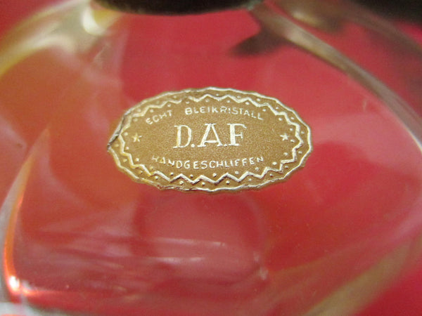 Echt Bleikristal DAF Art Deco Silver Germany Powder Jar Perfume Decanter - Designer Unique Finds 
 - 2