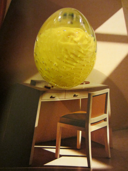 Murano Yellow Egg Controlled Bubbles Glass Paperweight - Designer Unique Finds 
 - 2