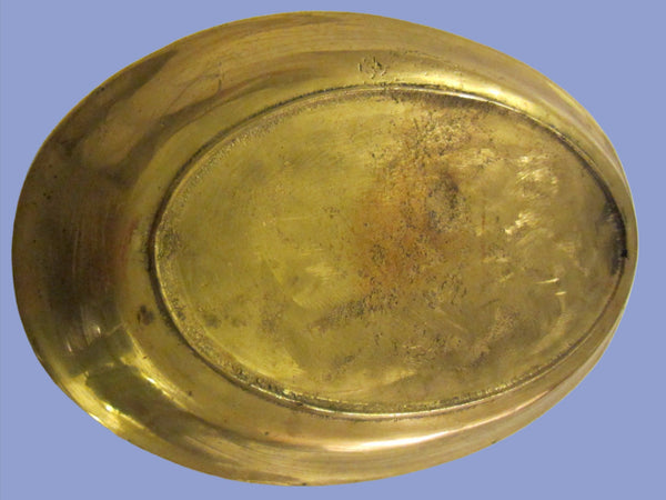 Brass Oblong Charger Center Buddha Tray Asian Raised Leaves And Dragon - Designer Unique Finds 
 - 5