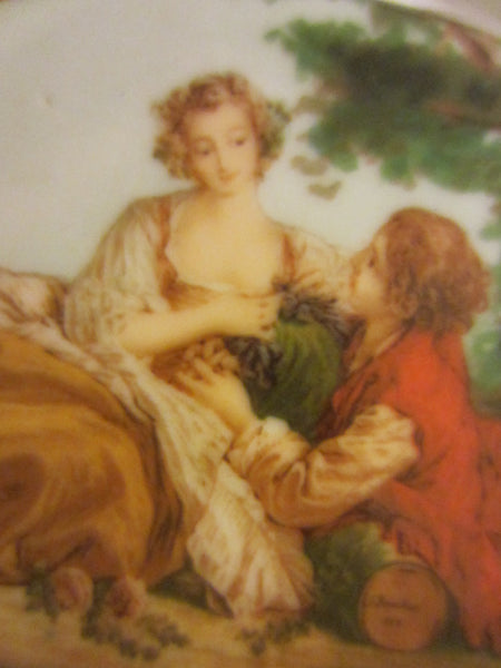 Attribute F Boucher Rococo Romantic Signed Porcelain Silver Box