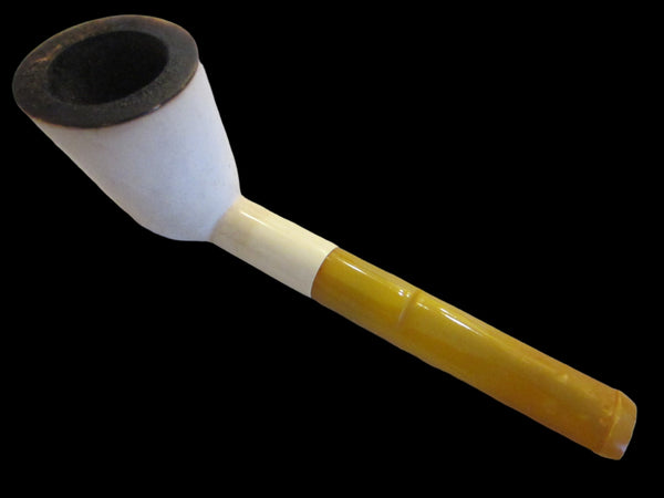 Real Block Meerschaum Smoking Pipe In Hand Made Custom Case - Designer Unique Finds 
