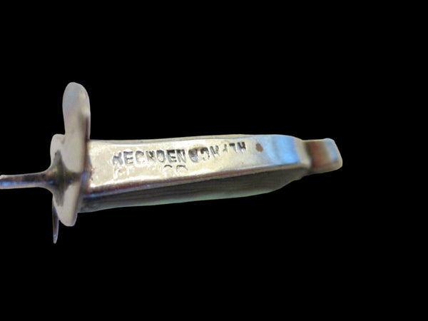 Mexican Silver Sword Rainbow Abalone Handle Bookmark - Designer Unique Finds 