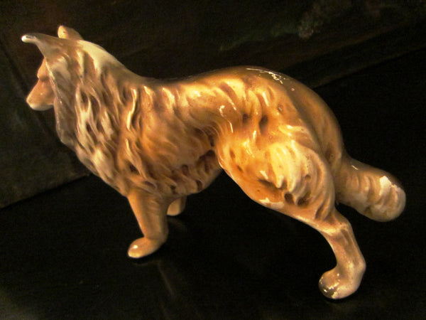 Collie English Ceramic Dog Hand Painted Stamped - Designer Unique Finds 
 - 1