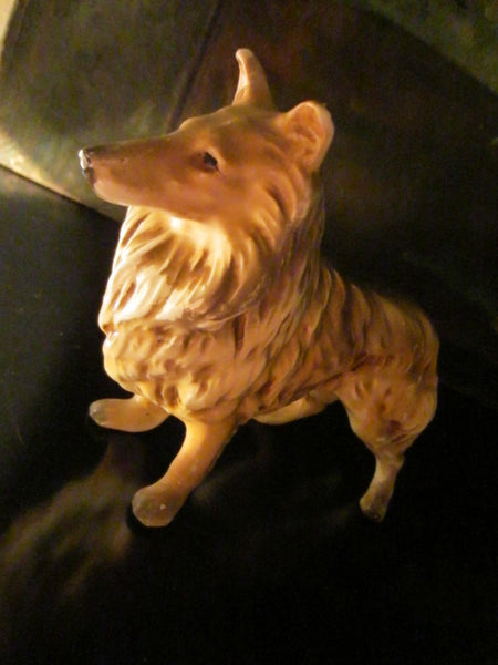 Collie English Ceramic Dog Hand Painted Stamped - Designer Unique Finds 