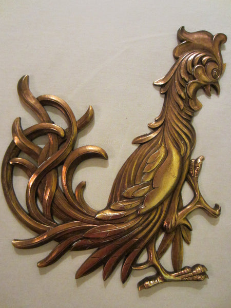 Syroco Mid Century Golden Roosters Composition Wall Decor - Designer Unique Finds 
 - 4
