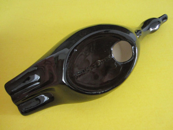 Holland Mold EV Ceramic Duck Ashtray Monogrammed Marked - Designer Unique Finds 