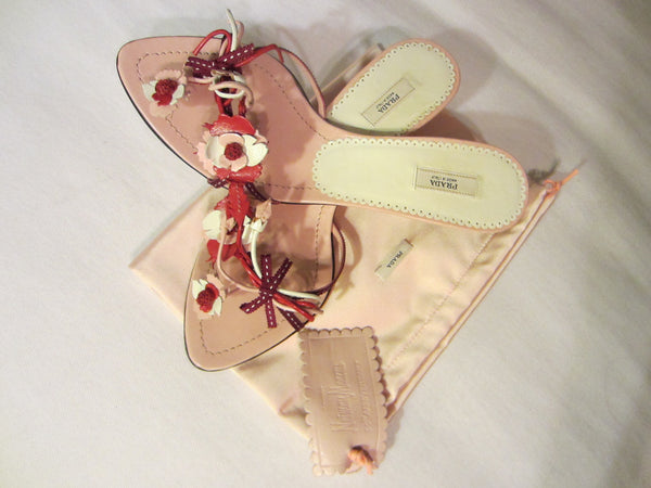 Prada Milan Pink Sandals Nieman Marcus 95th Anniversary Exclusive