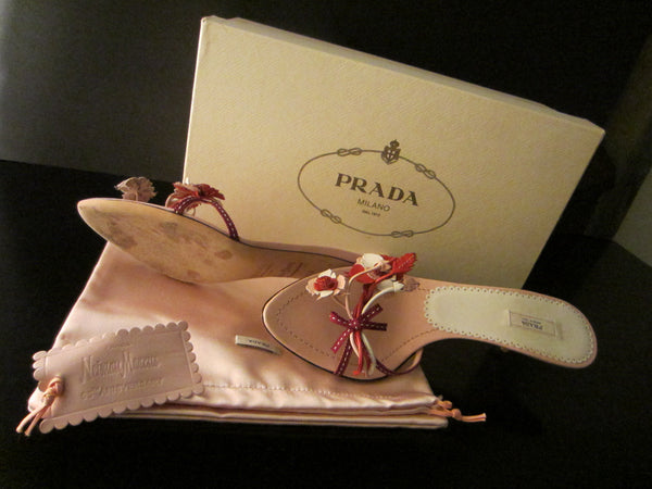 Prada Milan Pink Sandals Nieman Marcus 95th Anniversary Exclusive - Designer Unique Finds 