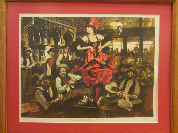 Neil Boyle Flamingo Dance Signed Lithograph Western Inspire Titled Numbered - Designer Unique Finds 
