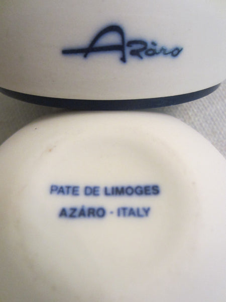 Pate De Limoges Azaro White Bisque Trinket Box Ball Design - Designer Unique Finds 