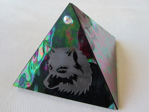 Kheops International Glass Pyramid Jewelry Box Wild Animal Decoration - Designer Unique Finds 