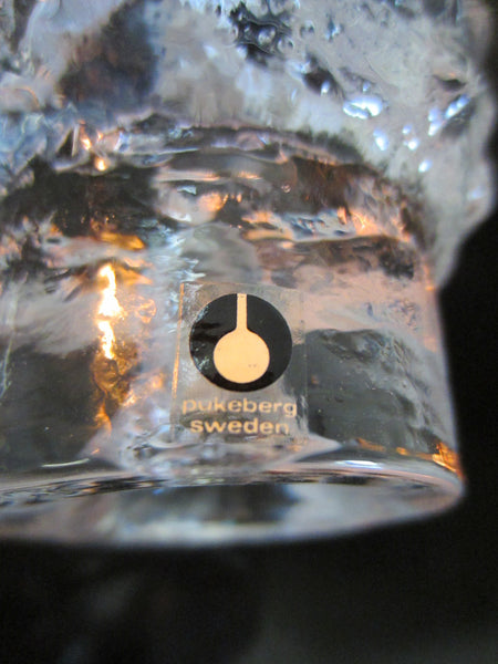 Pukeberg Sweden Crystal Chick Bird Signed Art Glass - Designer Unique Finds 