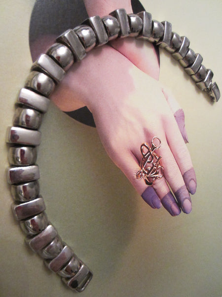 St. John Silver Metal Bracelet Designer Mark - Designer Unique Finds 
 - 2