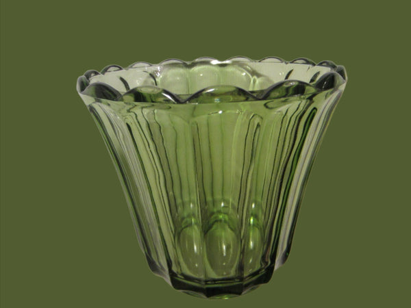 Continental Can Co Mid Century Modern Green Glass Vase