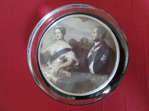 Royal Albert Victorian Portrait Glass Paperweight - Designer Unique Finds 