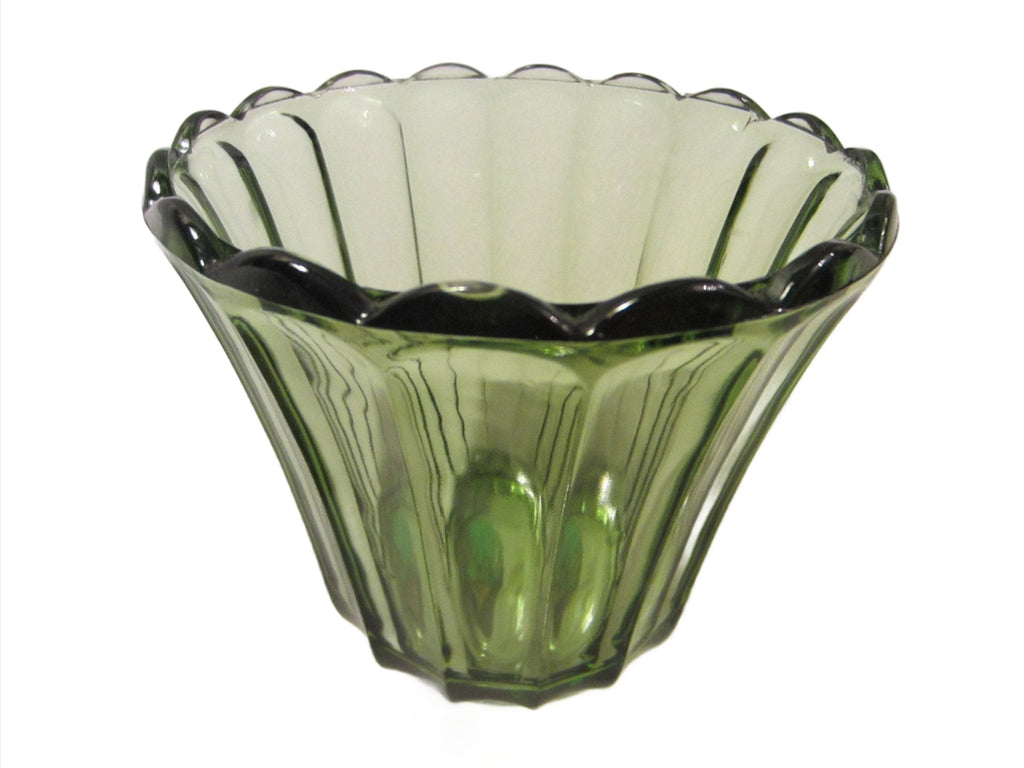 Continental Can Co Green Depression Glass Vase - Designer Unique Finds 
 - 3