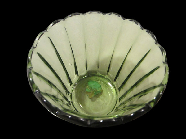 Continental Can Co Green Depression Glass Vase - Designer Unique Finds 
 - 5