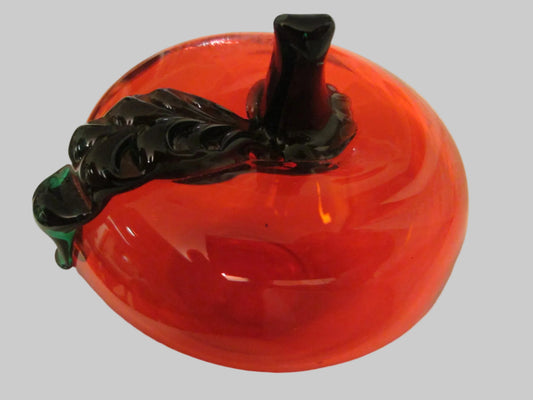 Red Glass Green Stemmed Apple 