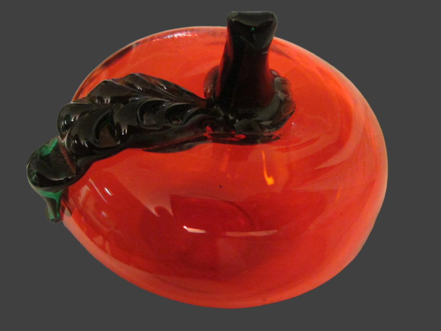 Red Glass Green Stemmed Apple