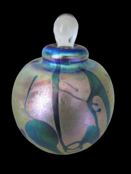 Designer Eichholt Iridescent Abstract Studio Glass Signed 1983 Perfume Bottle - Designer Unique Finds 
 - 5