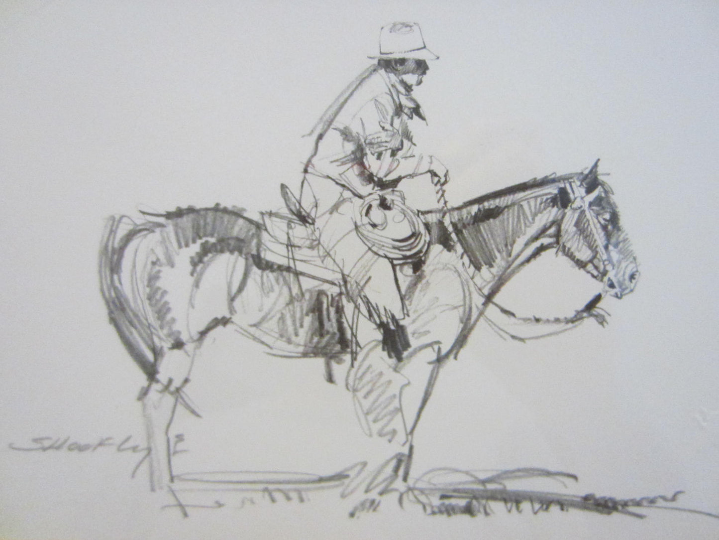Robert Shoofly Shoflet Animated Western Signed Drawings - Designer Unique Finds 