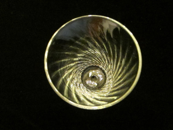 France Cordial Black Crystal Stemmed Textured Wine Glass Set - Designer Unique Finds 
 - 3