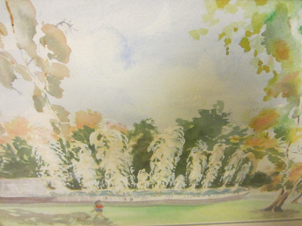 Denise Adam Cartier Central Park New York Watercolor Fountains - Designer Unique Finds 
 - 7