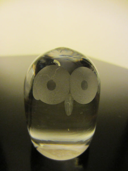 Hadeland Norway Egg Shape Crystal Owl - Designer Unique Finds 
 - 4