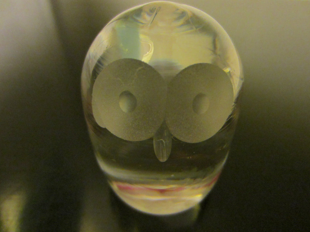 Hadeland Norway Egg Shape Crystal Owl - Designer Unique Finds 
 - 1