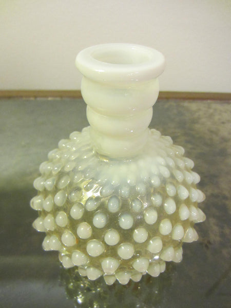Fenton Hobnail White Glass Decanter Apothecary - Designer Unique Finds 
 - 3