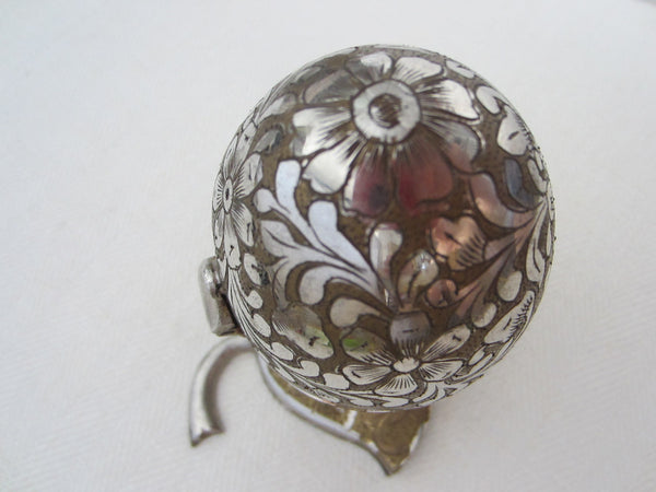 Swedish Rhapsody Musical Silver Jewelry Box Floral Egg - Designer Unique Finds 
 - 2
