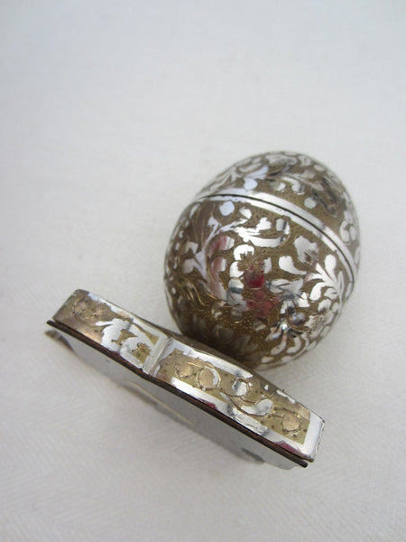 Swedish Rhapsody Musical Silver Jewelry Box Floral Egg - Designer Unique Finds 
 - 7
