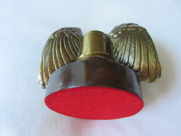 Art Deco Bronze Bald Eagle Mahogany Candle Holder - Designer Unique Finds 
 - 2