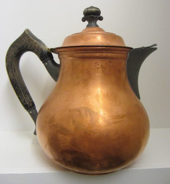 Copper Kettle Empire Style Tea Coffee Pot 