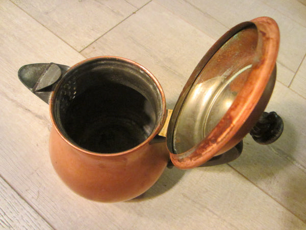Copper Tea Kettle Empire Style Wood Finial Handle - Designer Unique Finds 
 - 3