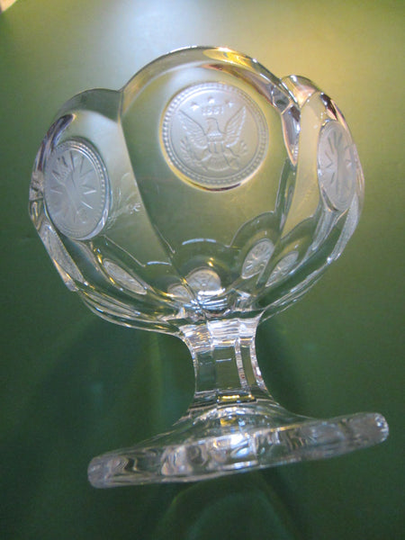 Fostoria Jelly Stem Glass Compote Bowl Frost Coins - Designer Unique Finds 
 - 5