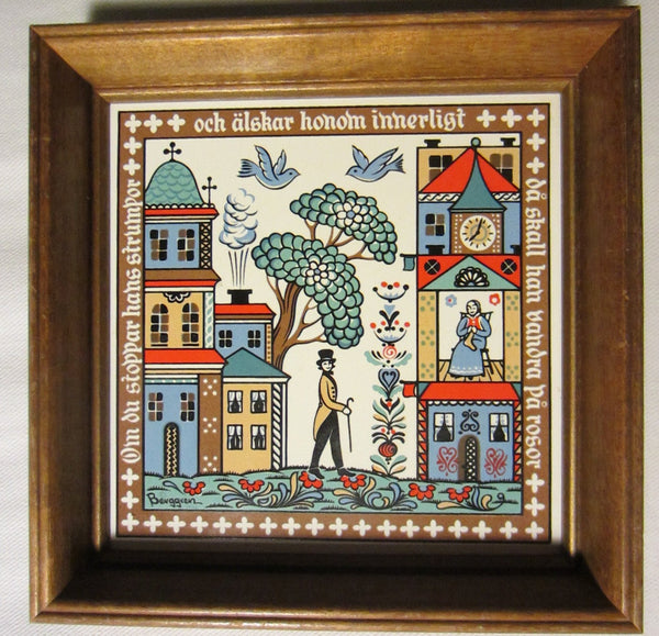 Suite Berggren Swedish Ceramic Inscribed Tiles - Designer Unique Finds 
 - 2