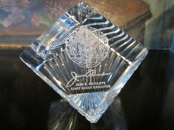Ireland Waterford Crystal Clock Cube Block Trophy Exclusive - Designer Unique Finds 