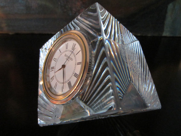 Ireland Waterford Crystal Clock Cube Block Trophy Exclusive - Designer Unique Finds 