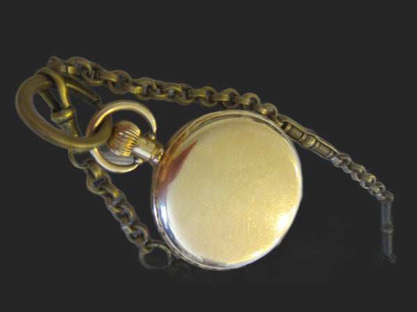 Wagner Gottlieb Victorian Brass Watch Fob Fancy Motif Link - Designer Unique Finds 